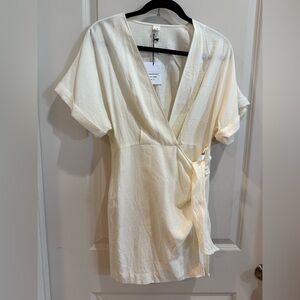 Cream Wrap Dress NWT